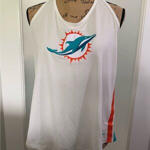 Women’s Nike NFL Dri-FIT Miami Dolphins Tank Size Large White With Dolphins logo